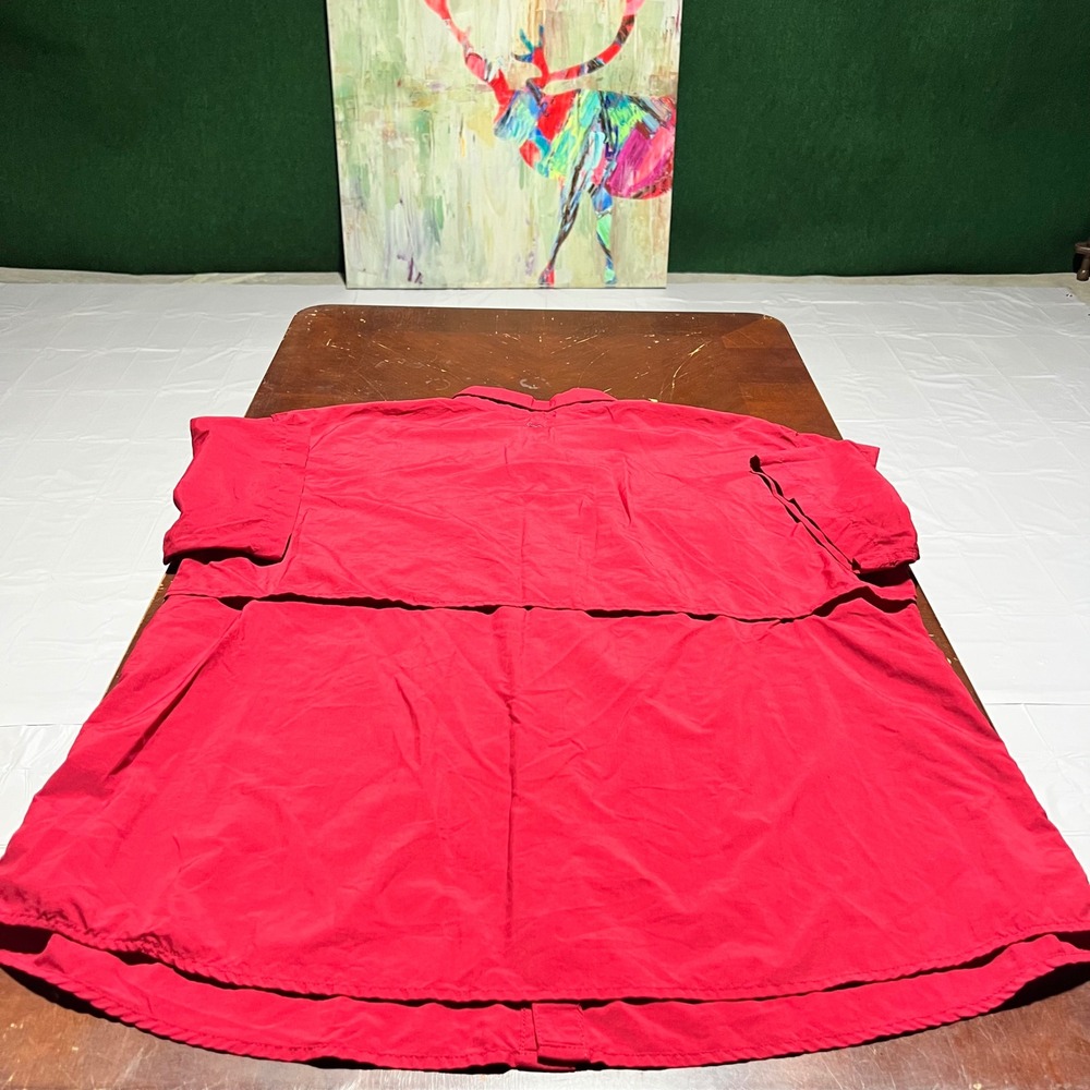 Magellan Outdoor Mens 3XL Red Short Sleeve Fishing Shirt Ventilated Nylon Button - Picture 2 of 16